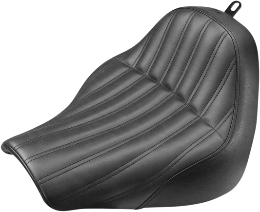 SADDLEMEN Renegade Solo Seat - Knuckle - Black - Softail '18-'20