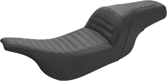 SADDLEMEN Slim Roll & Pleat Seat - Black - Touring '97-'07