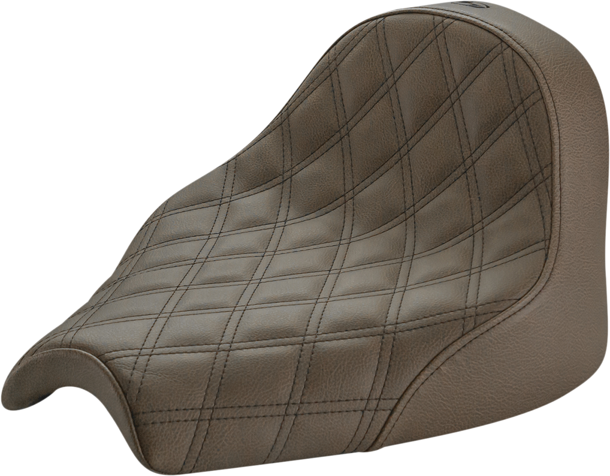 SADDLEMEN Seat - Renegade Solo - Lattice Stitched - Brown - 2022 Indian Chief