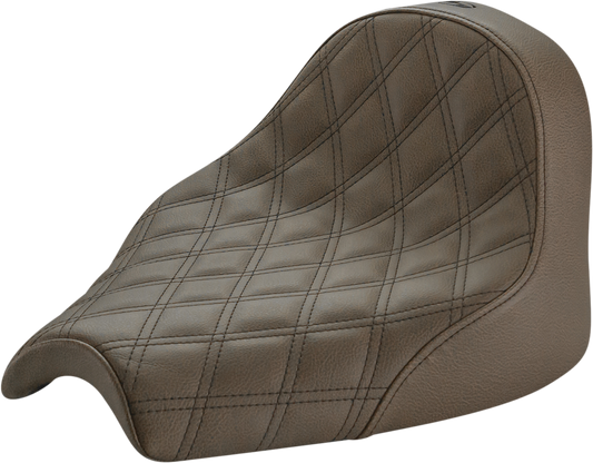 SADDLEMEN Seat - Renegade Solo - Lattice Stitched - Brown - 2022 Indian Chief