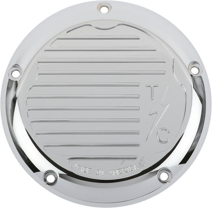 THRASHIN SUPPLY CO. M8 - Derby Cover Finned - Chrome