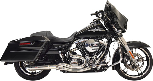 BASSANI XHAUST 2:1 Exhaust - Hotrod - Chrome - 1995-1998 TOURING MODELS