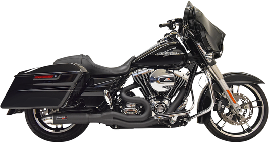 BASSANI XHAUST 2:1 Exhaust - Hotrod - Black - 1995-1998 TOURING MODELS