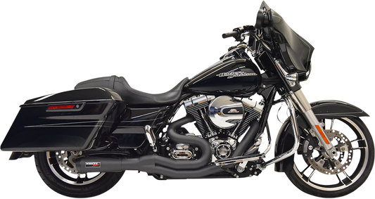 BASSANI XHAUST 2:1 Exhaust - Black - 1995-1998 TOURING MODELS