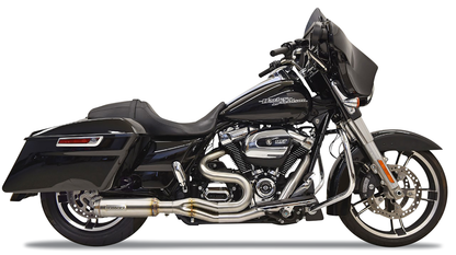 BASSANI XHAUST 2-into-1 Mid-Length Super Bike Exhaust System - Stainless Steel - 17'-23' TOURING MODELS