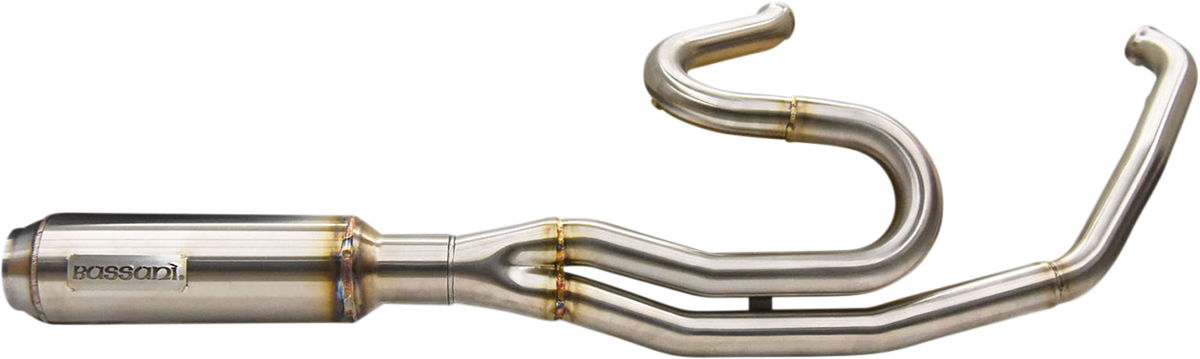 BASSANI XHAUST 2-into-1 Mid-Length Super Bike Exhaust System - Stainless Steel - 17'-23' TOURING MODELS