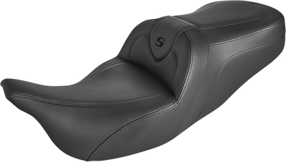 SADDLEMEN Roadsofa™ Seat - without Backrest - Black/Black Stitch - Touring '08-'24