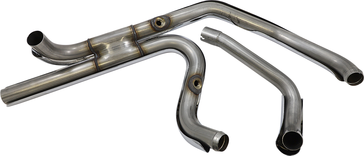 S&S CYCLE El Dorado Dual Exhaust System - Chrome - Black Tracer