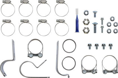 S&S CYCLE El Dorado Dual Exhaust System - Chrome - Black Tracer