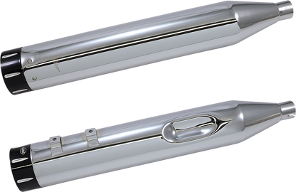 S&S CYCLE El Dorado Dual Exhaust System - Chrome - Black Tracer