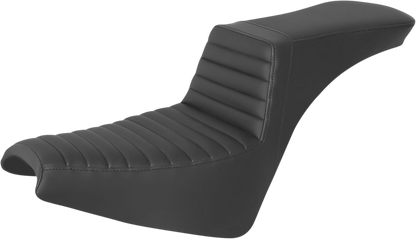 SADDLEMEN Step-Up Seat - Front Tuck-n-Roll - Black - Softail '18-'24