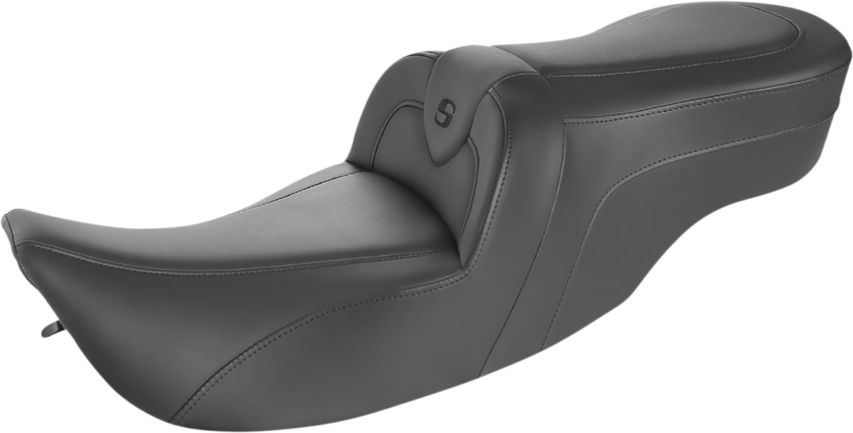 SADDLEMEN RoadSofa™ Seat - without Backrest - Black w/ Black Stitching - Touring '97-'07