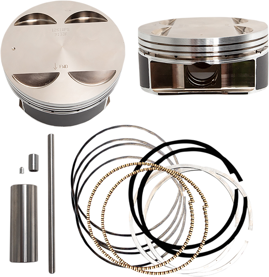 S&S CYCLE Big Bore Piston Kit - 124" - +.010 - M8