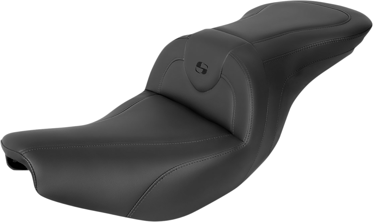 SADDLEMEN RoadSofa* Seat - without Backrest - Black w/ Black Stitching - Indian '14-'23