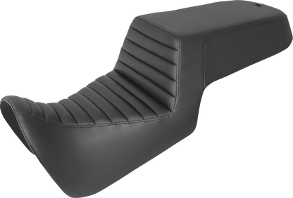 SADDLEMEN Step-Up Seat - Front Tuck-n-Roll/Rear Smooth - Black - Pan America '21-'24