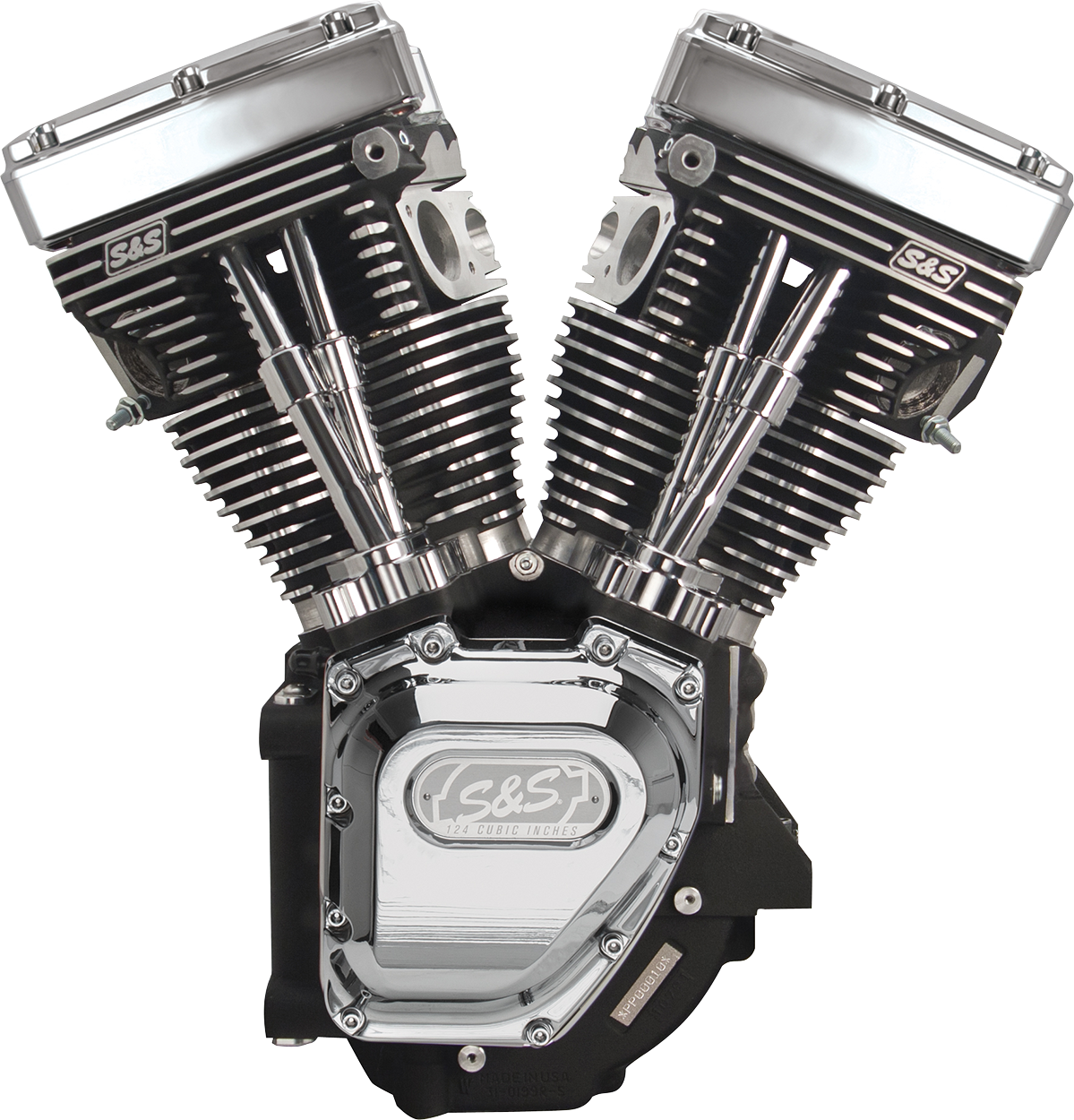 S&S CYCLE V124 Series Black Edition Long Block Engine without Induction/Ignition