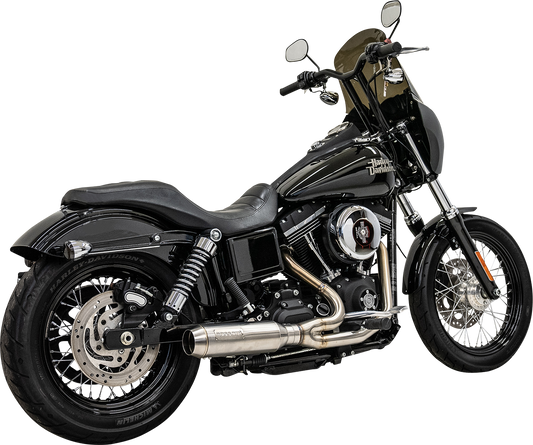 BASSANI XHAUST 2-into-1 Ripper Exhaust System with Super Bike Muffler - Stainless Steel - '06-'17 DYNA MODELS