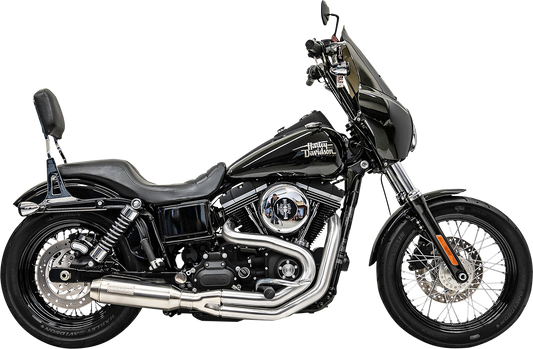 BASSANI XHAUST 2-into-1 Mid-Length Super Bike Exhaust System - Stainless Steel - '91-'17 DYNA MODELS