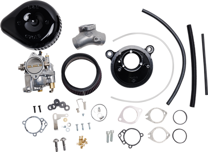 S&S CYCLE Super G Carburetor with Stealth Air Cleaner Kit - Gloss Black - '84-'99 Evolution Big Twin