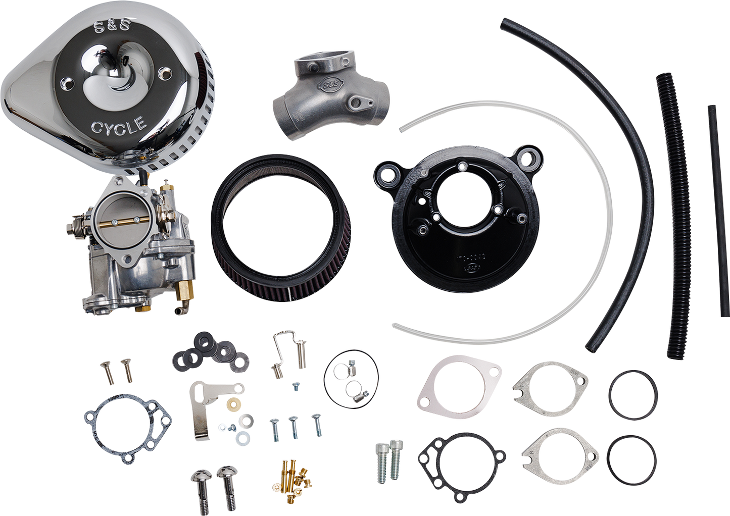 S&S CYCLE Super G Carburetor with Stealth Air Cleaner Kit - Chrome - '99-'05 Twin Cam