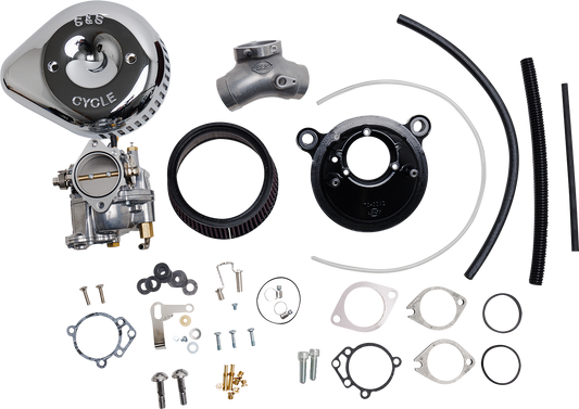 S&S CYCLE Super G Carburetor with Stealth Air Cleaner Kit - Chrome - '99-'05 Twin Cam