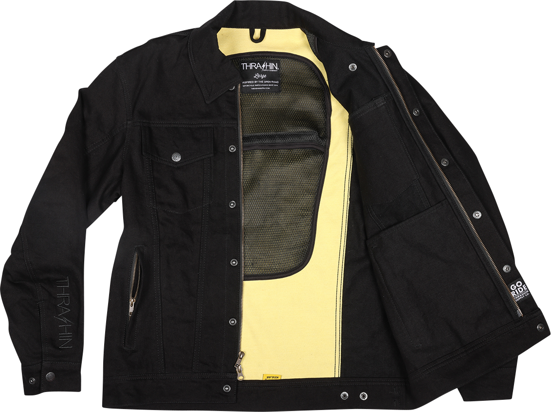 THRASHIN SUPPLY CO. Highway v2 Denim Riding Jacket - Black - XL