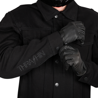 THRASHIN SUPPLY CO. Highway v2 Denim Riding Jacket - Black - 2XL