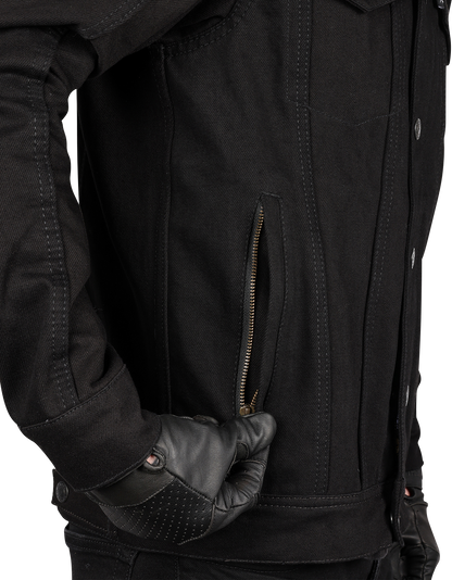 THRASHIN SUPPLY CO. Highway v2 Denim Riding Jacket - Black - Large