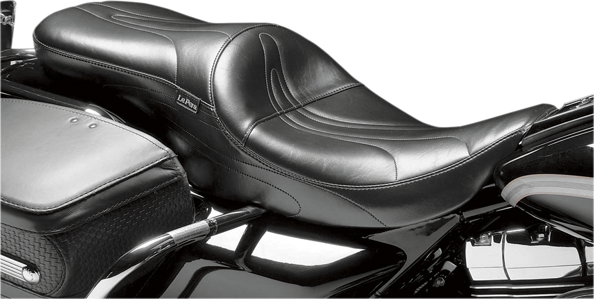 LE PERA Sorrento 2-Up Seat - Stitched - Black - Touring '02-'07
