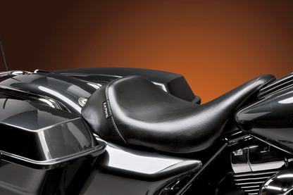 LE PERA Bare Bones Solo Seat - Smooth - Black - Touring '08-'23