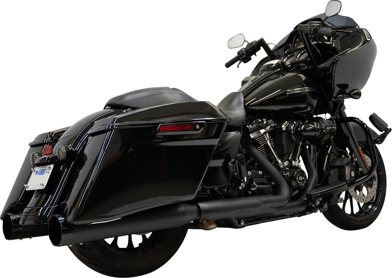 BASSANI XHAUST 4-1/2" Slip-On Mufflers - Black - '17-'23 TOURING