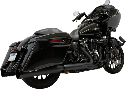 BASSANI XHAUST 4-1/2" Slip-On Mufflers - Black - '17-'23 TOURING