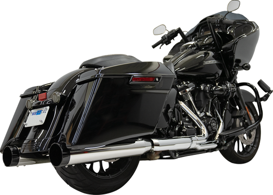 BASSANI XHAUST 4-1/2" Slip-On Mufflers - Chrome - '17-'23 TOURING