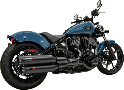 BASSANI XHAUST 4" Slip-On Mufflers - Black - '22-'23 CHIEF MODELS