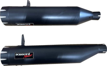 BASSANI XHAUST 4" Slip-On Mufflers - Black - '22-'23 CHIEF MODELS