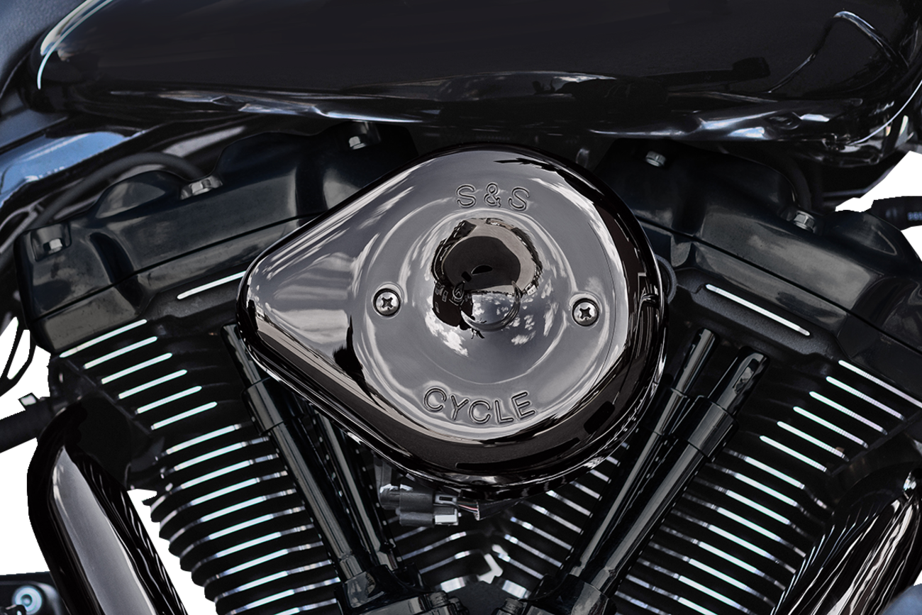 S&S CYCLE Stealth Teardrop Air Cleaner Cover - M8 - Lava Chrome