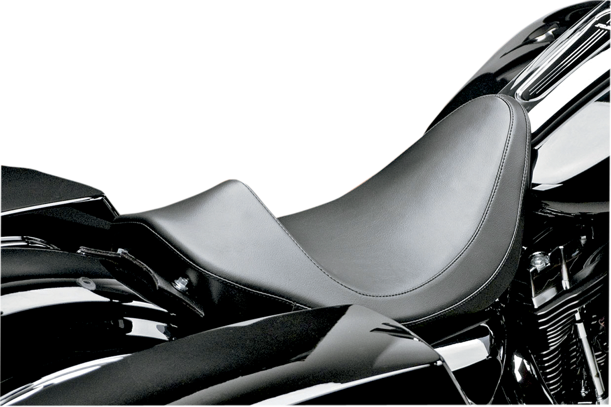 LE PERA Villain Solo Seat - Smooth - Black - Touring '08-'23