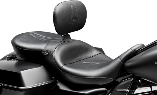 LE PERA RT66 Seat - With Backrest - Stitched - Black - Touring '08-'23