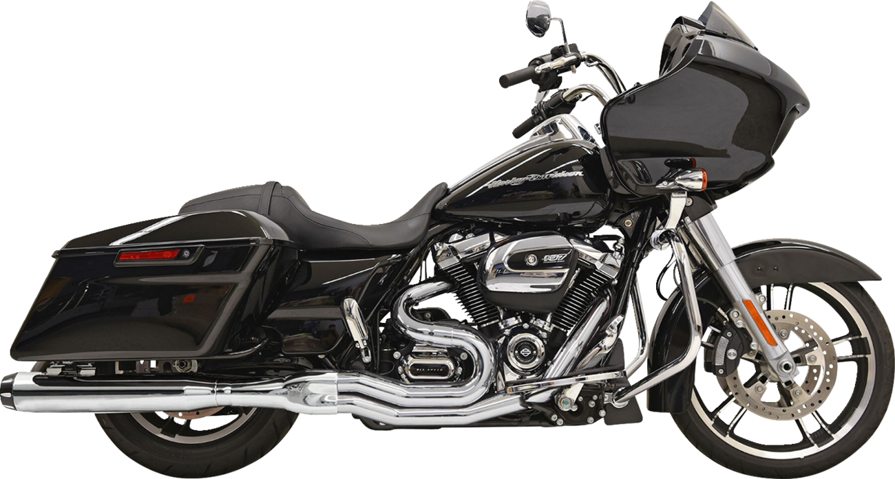 BASSANI XHAUST 2-into-1 Exhaust System - 49-State - Chrome - '17-'23 TOURING