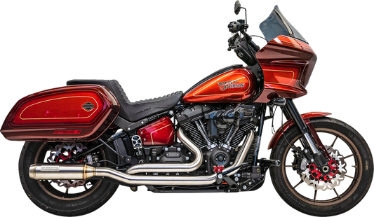 BASSANI XHAUST True Dual Performance Exhaust System with 4" Muffler - Stainless Steel - 2018-2023 SOFTAIL MODELS