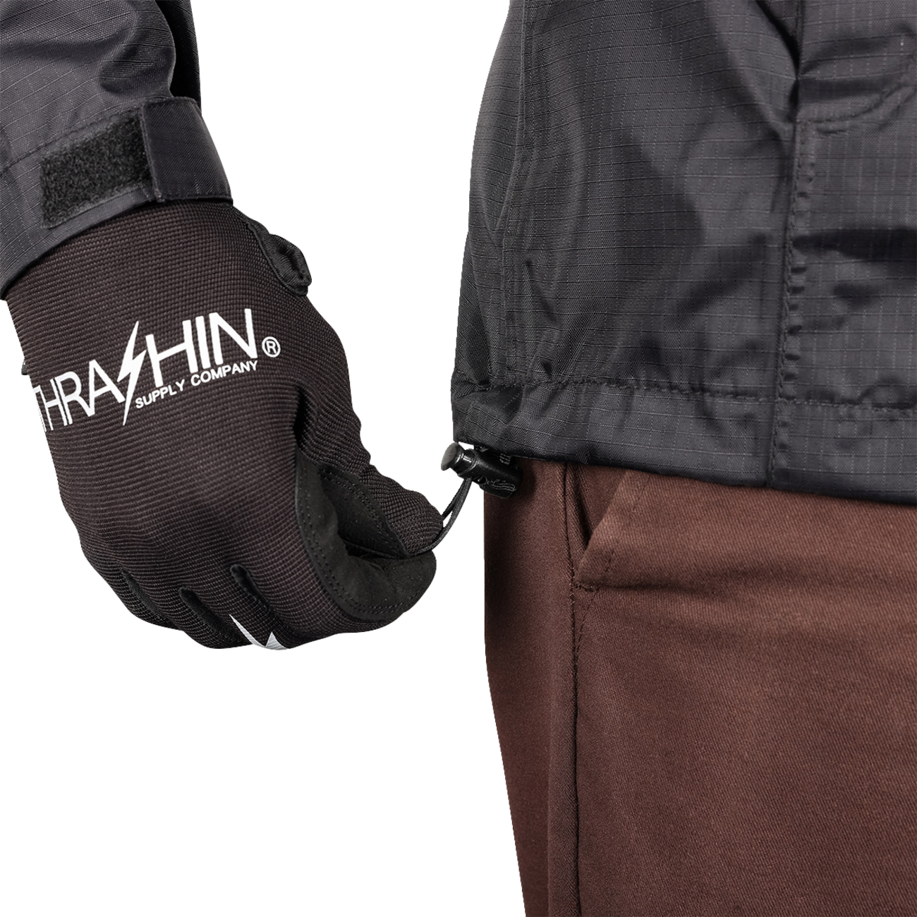 THRASHIN SUPPLY CO. Mission WP Rain Jacket - Black - Large