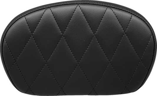 LE PERA Sissy Bar Pad - Medium - Diamond - Dull Black - '08-'23 SOFTAIL & TOURING