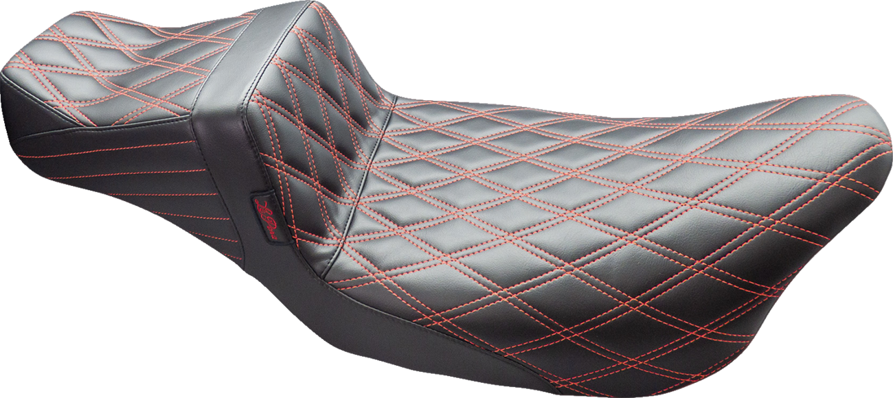 LE PERA Tailwhip Daddy Long Legs Seat - Double Diamond w/ Red Thread - Touring '08-'24