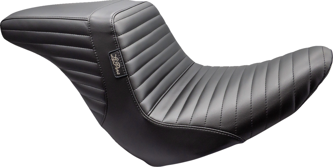 LE PERA Kickflip Up Front Seat - Pleated - Black - Softail '18-'24