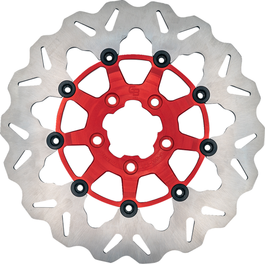 GBRAKES Wave® Two Piece (Floating) Brake Rotor - Front - Red - 300 mm / 11-13/16"
