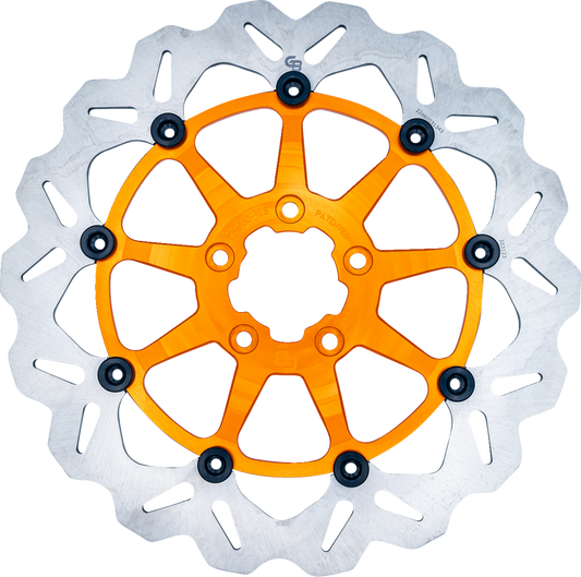 GBRAKES Wave® Two Piece (Floating) Brake Rotor - Front - Orange - 318 mm / 12-1/2"