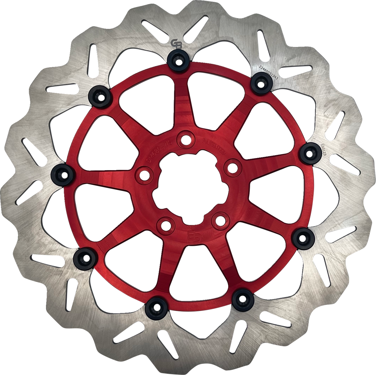 GBRAKES Wave® Two Piece (Floating) Brake Rotor - Front - Red - 330 mm / 13"