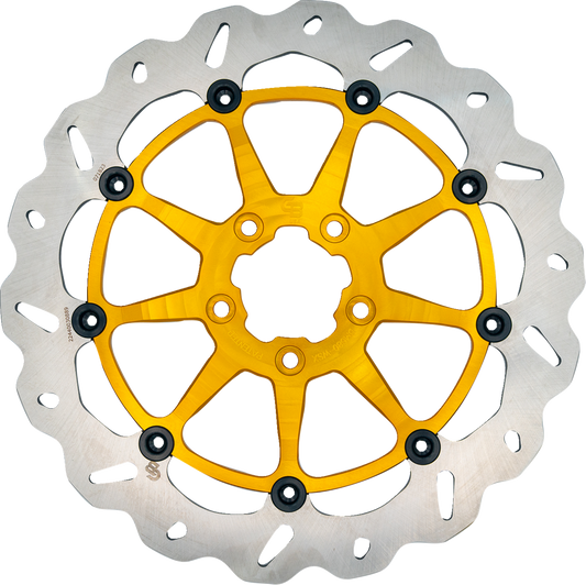 GBRAKES Wave® Two Piece (Floating) Brake Rotor - Front - Gold - 330 mm / 13"