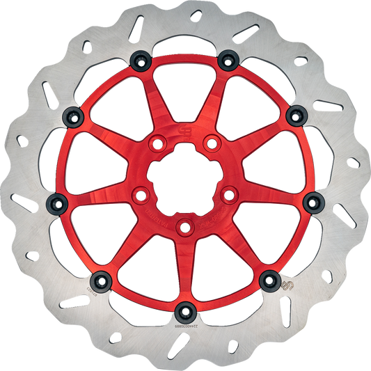 GBRAKES Wave® Two Piece (Floating) Brake Rotor - Front - Red - 330 mm / 13"