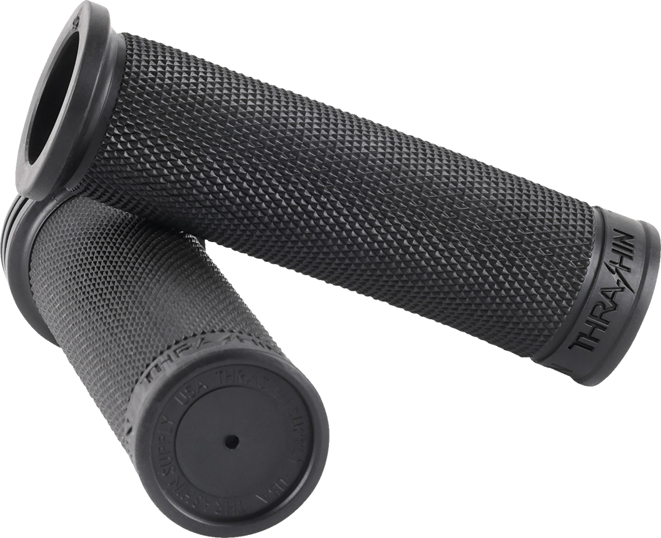 THRASHIN SUPPLY CO. Grips - Moto - 1" - Slim - Black TSC-2711-1